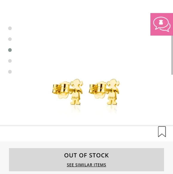 Tous sweet dolls motif girl gold earrings - Picture 5 of 6